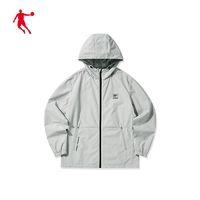QIAODAN 乔丹 运动夹克男春季防风户外宽松连帽工装外套M-4XL