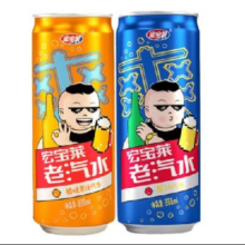 宏宝莱 经典老汽水原味 330ml*4罐+桔味330ml*4罐