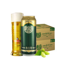 TSINGTAO 青岛啤酒 12度 奥古特啤酒 500mL*18听 赠千禧临门 500mL*6听