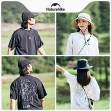 Naturehike 挪客大图印花速干短袖2024夏户外纯色印花T恤男女同款