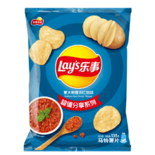 plus会员:乐事（Lay's）薯片 意大利香浓红烩味 135克 *5件