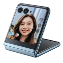 京东百亿补贴、plus会员立减:摩托罗拉 moto razr 40 Ultra 折叠屏旗舰手机 掌心巨幕 外屏海量应用 骁龙8+ 5G 8GB+256GB 冰晶蓝