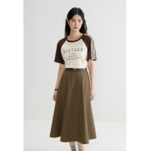 DUSHU 独束 大码女装减龄复古T恤夏装新款