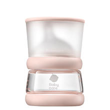 babycare 歪头仿母乳防胀气奶瓶0-6月玻璃新生儿奶瓶婴儿100ml 0-1月芘克粉