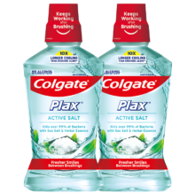 需换购、PLUS会员：Colgate 高露洁 清新盐爽漱口水 500ml*2