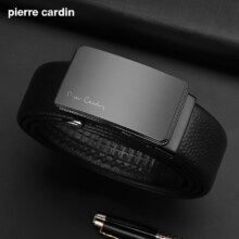 七夕好礼、需首购、PLUS会员：pierre cardin 皮尔卡丹 男士自动扣牛皮腰带 125cm