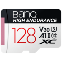banq 128GB TF（MicroSD）存储卡 A1 U3 V30 4K 行车记录仪&安防监控专用内存卡 高度耐用