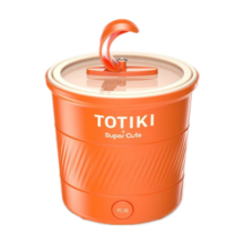 拓几（TOTIKI）电煮锅家用迷你多功能一体电炒锅学生宿舍懒人嗦粉煮面杯泡面火锅不粘小电锅 1.1L电煮锅（活力橙）基础款