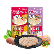 INABA 伊纳宝 猫零食妙好啾噜CIAO营养猫咪零食布丁罐头妙鲜湿粮猫条4条