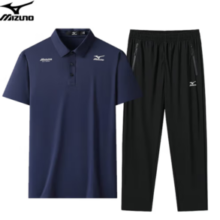 PLUS会员！Mizuno 美津浓 户外套装 POLO衫+冰丝长裤 速干透气组合装