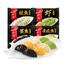 PLUS会员：船歌鱼水饺 多味鲅鱼水饺230g*4袋
