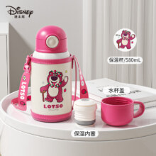 DISNEY迪士尼儿童水杯吸管杯宝宝保温杯婴儿水壶儿童保温水杯 草莓熊保温杯