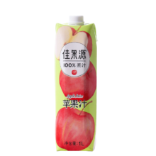 佳果源 100%果汁 苹果汁/蜜桃复合果汁 1L*4瓶  *2件