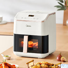 Midea 美的 小炎烤空气炸锅 双热源免翻面 可视 家用大容量 5.3L 炸烤箱一体 多功能 不沾易洗 KZC550J5