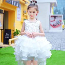 follow me 富罗迷 夏季女童公主裙主持表演服网纱中大童蛋糕裙