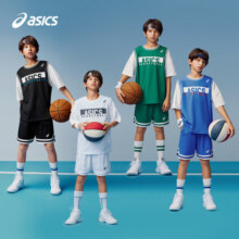 亚瑟士（asics）童装2024夏季男女儿童吸湿速干篮球套装短袖短裤332241193085