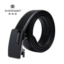 Sheridan 喜来登 新款 牛皮腰带 商务休闲 通勤自动扣皮带 礼盒装 NL521551S 黑色