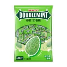 plus会员立减、需首购:绿箭(DOUBLEMINT)口香糖 原味薄荷味约100片/袋 零食糖果 口气清新糖