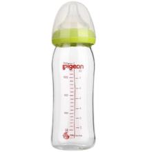 Pigeon 贝亲 经典自然实感系列 AA74 PPSU奶瓶 240ml 绿色 M 3月+