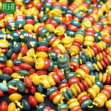 阿拉善原矿天然精品玛瑙红绿灯飞碟圆形隔片佛珠手串金刚星月配饰