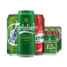 Carlsberg 嘉士伯 特醇+乐堡+乌苏 啤酒 500ml*12罐 组合装