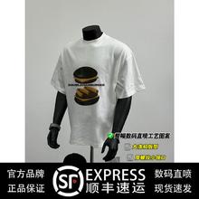 VERAFCA 数码直喷汉堡印花短袖T恤男宽松夏季ins韩版潮牌创意设计感半袖潮