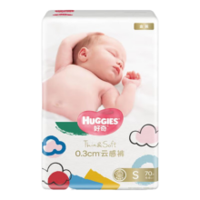 PLUS会员：好奇（Huggies）金装纸尿裤 S码 1包 70片