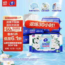 京东PLUS：Vinda 维达 湿厕纸 80片*6包 山茶花精华