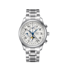 浪琴（LONGINES）瑞士手表 名匠系列 月相机械钢带男表 L27734786