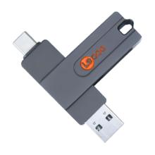 来酷 联想来酷U盘KU200128G手机优盘usb/type-c双接口金属旋转优盘