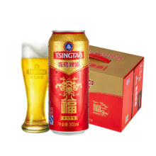 puls会员：青岛啤酒（TsingTao）福如东海10度 500mL*12罐