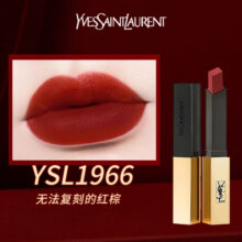 圣罗兰（YSL）小金条口红#1966 红棕色2.2g持久哑光唇膏 生日礼物送女友