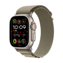 PLUS会员：Apple 苹果 Watch Ultra2 智能手表 GPS+蜂窝款 49毫米 钛金属表壳 橄榄色高山 回环式表带 大号 MRFK3CH/A