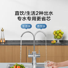 京东京造 零陈水净水器 家用净水机 直饮机 白犀800GPro 过滤净水器厨下式 6.5年RO反渗透滤芯 双出水龙头