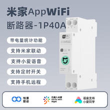 德路普 已接入米家智能断路器wifi空气开关手机远程定时开关断电小爱语音 1P+N-40A（带电量统计）