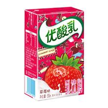 yili 伊利 官方直营丨伊利优酸乳原味/草莓味250ml*24盒牛奶整箱3月