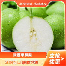 淘宝买菜 当季现摘头茬陕西早酥梨 整箱5斤