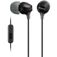 索尼（SONY） MDR-EX15AP 入耳式耳机有线手机电脑通用高音质K歌音乐耳机 黑色