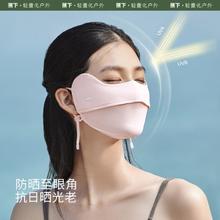 Beneunder 蕉下 防晒口罩腮红口罩女防紫外线全脸防晒面罩冰丝凉感 远山灰