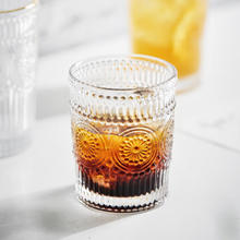 雅漫庭 复古浮雕玻璃杯 300ml