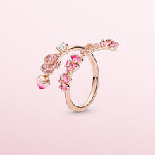 PANDORA 潘多拉 Rose戒指玫瑰金色开口式叠戴 188088NCCMX-52