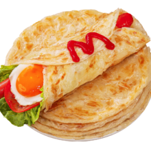 PLUS：皇家小虎 速食半成品早餐手抓饼1.6kg/20片*3件