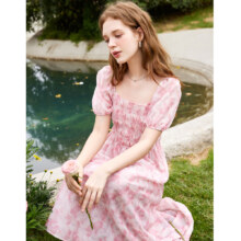 【夏季】甜美减龄印花连衣裙女X版高级感中长裙子