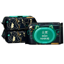 需首购、plus会员：碧芭宝贝 Miao润厚款湿巾200*150mm 60片*3包 加厚80g布