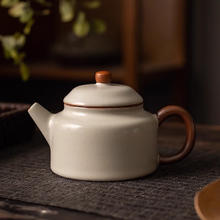 德化汝窑手工茶壶 开片可养 170ml