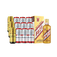 88VIP会员：Budweiser 百威 啤酒450ml*9+500ml*3听+贵州茅台王子酒53度500ml酱香型白酒