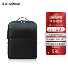 Samsonite 新秀丽 双肩包男士商务14英寸电脑包时尚牛皮革背包 TM0*001