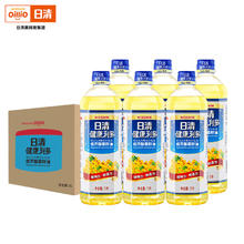 NISSIN 日清食品 日清食用油/植物油/芥花籽油/非转基因清淡少油烟 低芥酸菜籽油 1L *6瓶