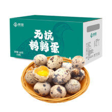 PLUS会员：京觅 新鲜无抗鹌鹑蛋 63枚/盒