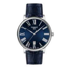 天梭（TISSOT）瑞士手表 卡森臻我系列腕表 皮带石英男表 T122.410.16.043.00